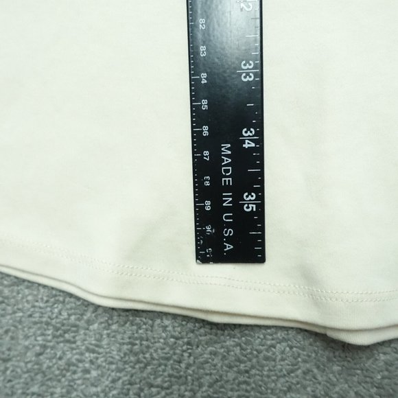 New York & Company Fit & Flare Dress Womens Size XS Cream Round Neck Trim Cotton - Picture 6 of 9